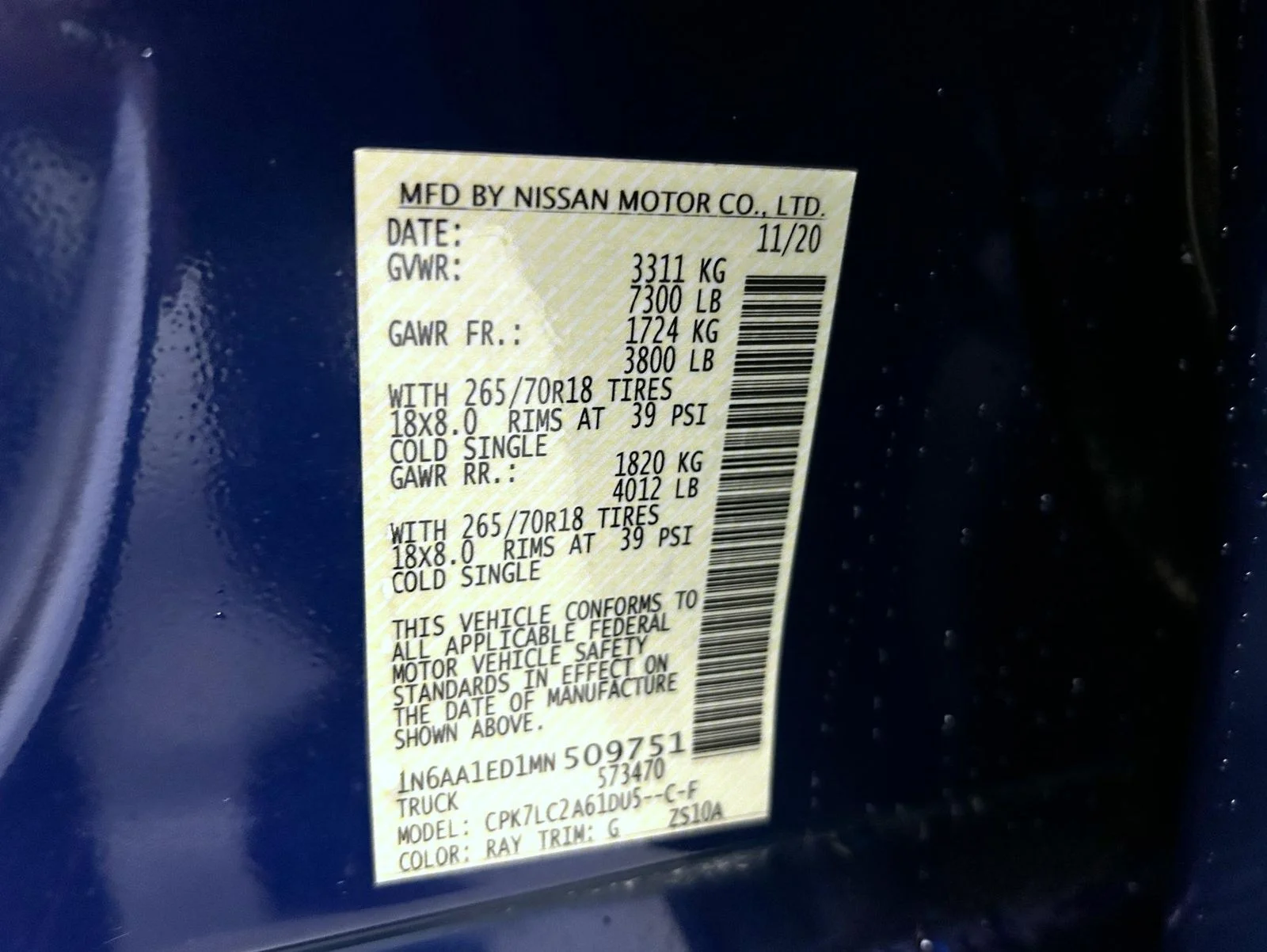 Used 2021 Blue Nissan SV image 25