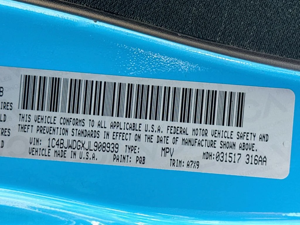 Used 2018 Blue Jeep Unlimited Sport image 36