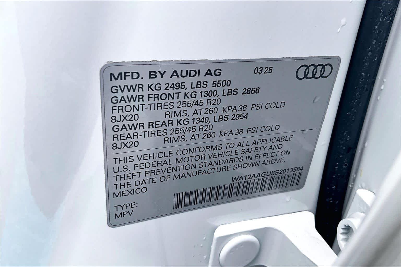 Used 2025 Glacier White Metallic Audi Premium Plus image 54