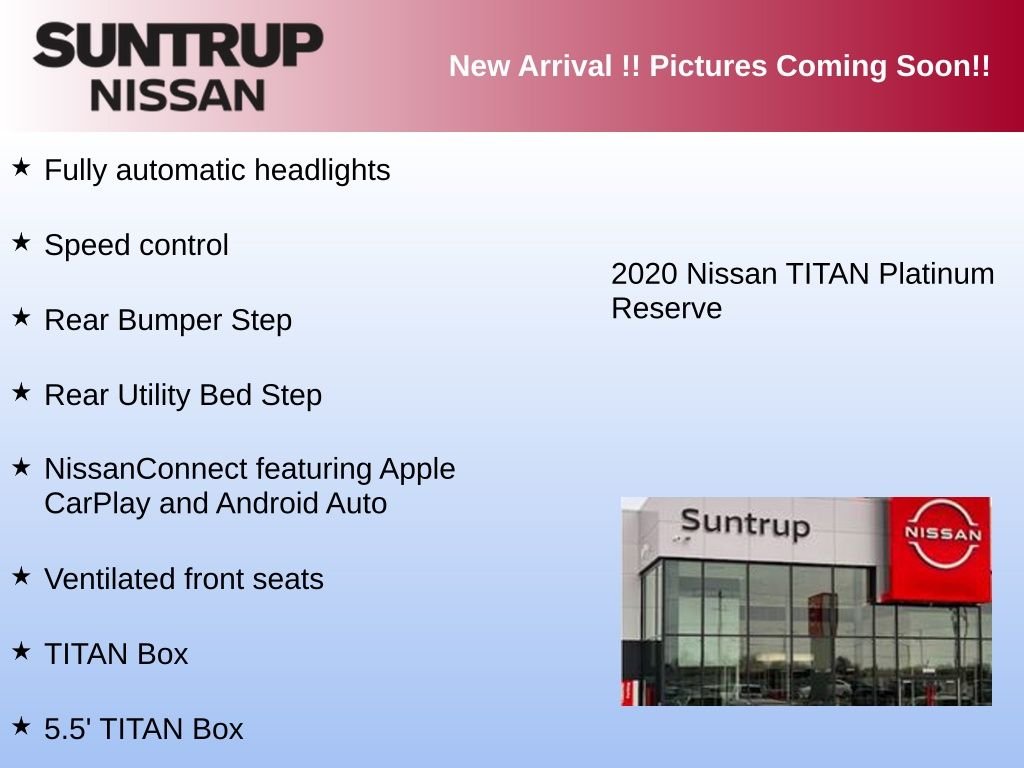 Used 2020 Black Nissan Platinum Reserve image 4