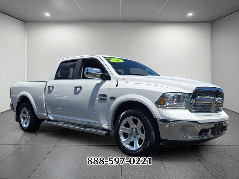 Used 2016 Bright White Clearcoat RAM LARAMIE LONGHORN image 7