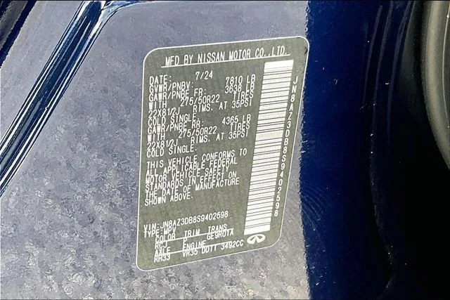Used 2025 Blue INFINITI SENSORY image 16