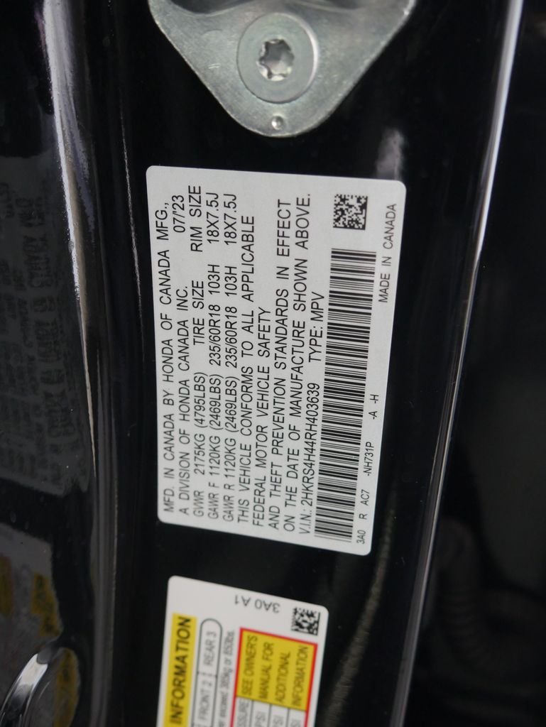 Certified Used 2024 Crystal Black Pearl Honda EX image 12