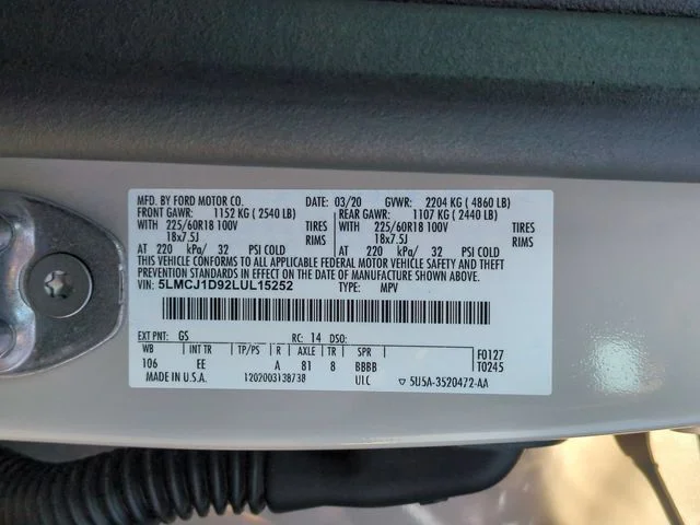 Used 2020 White Lincoln Standard image 36