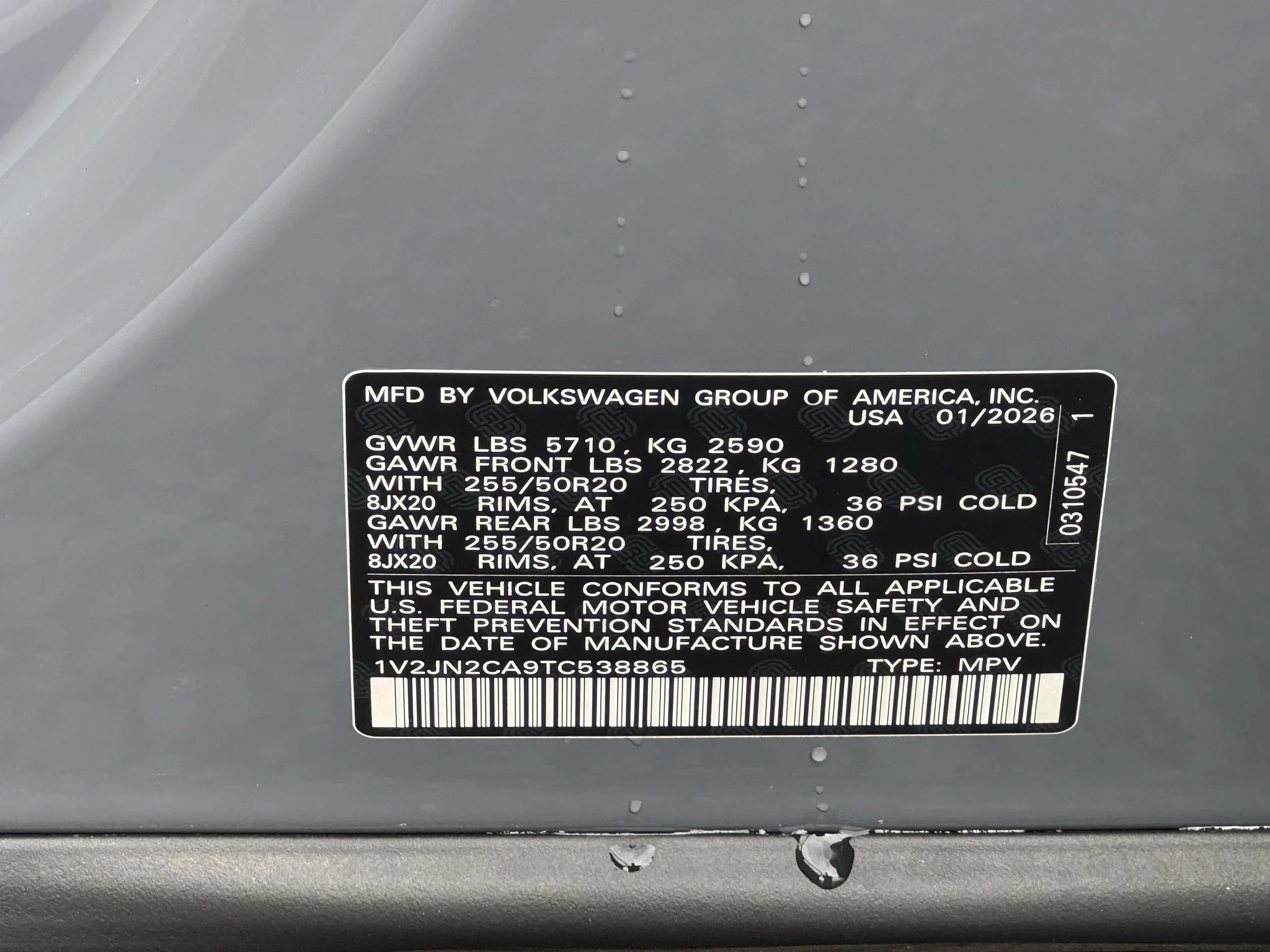 Used 2026 Pure Gray Volkswagen 2.0T SE w/Technology image 37