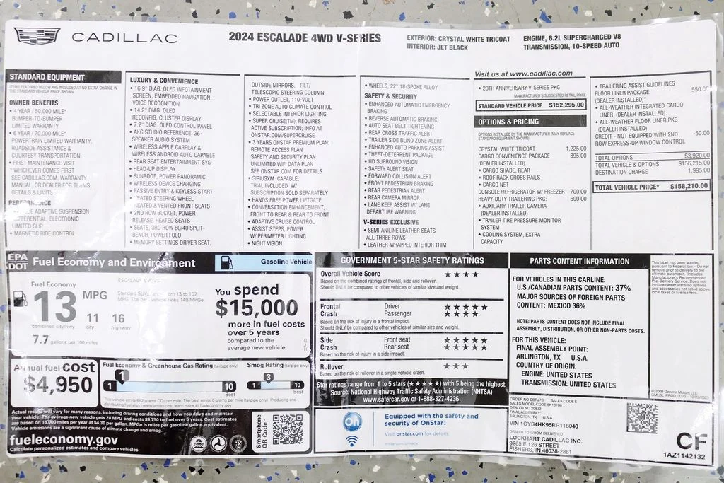 Used 2024 White Cadillac V-Series image 2