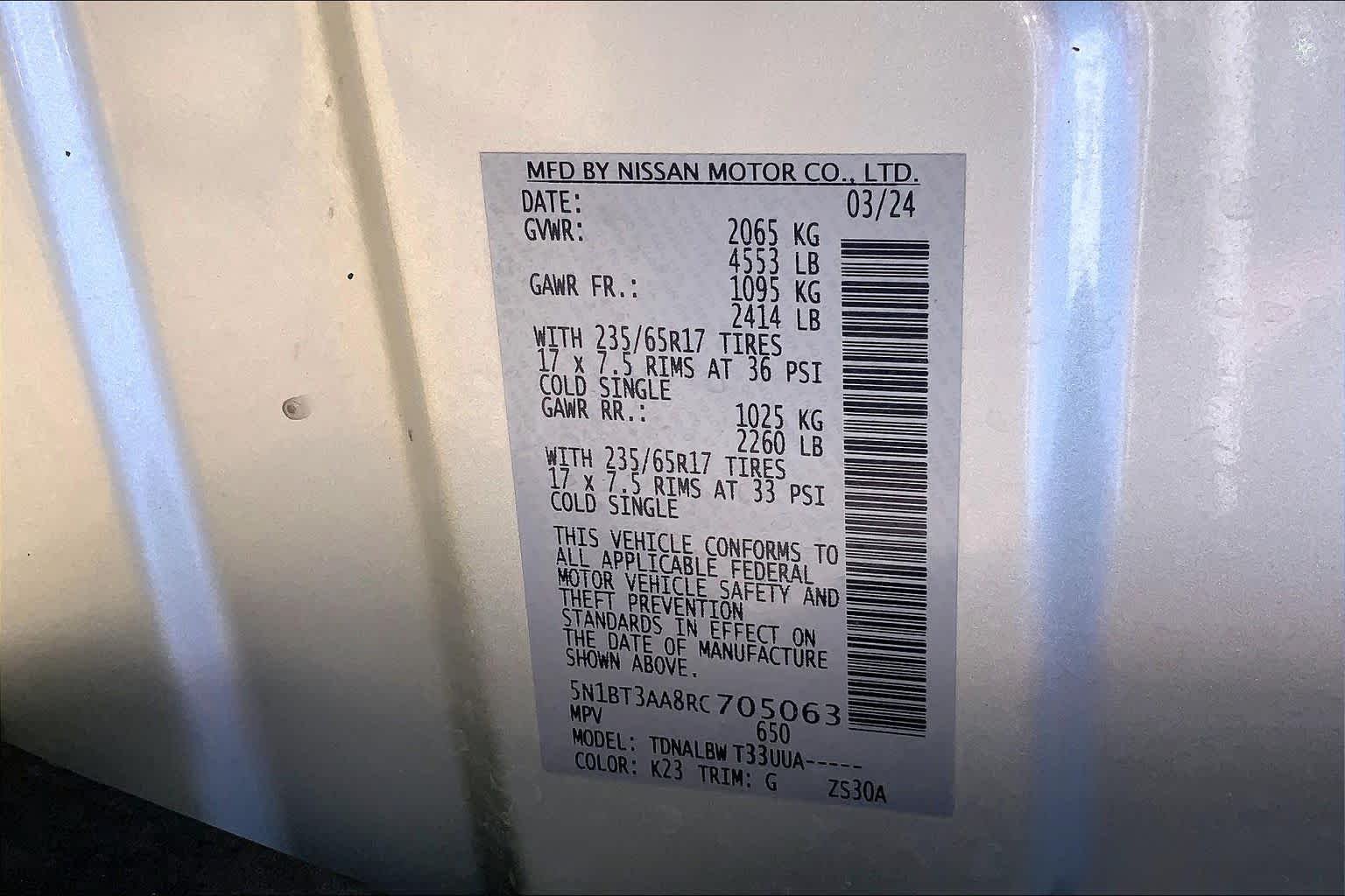Used 2024 Brilliant Silver Metallic Nissan S image 32