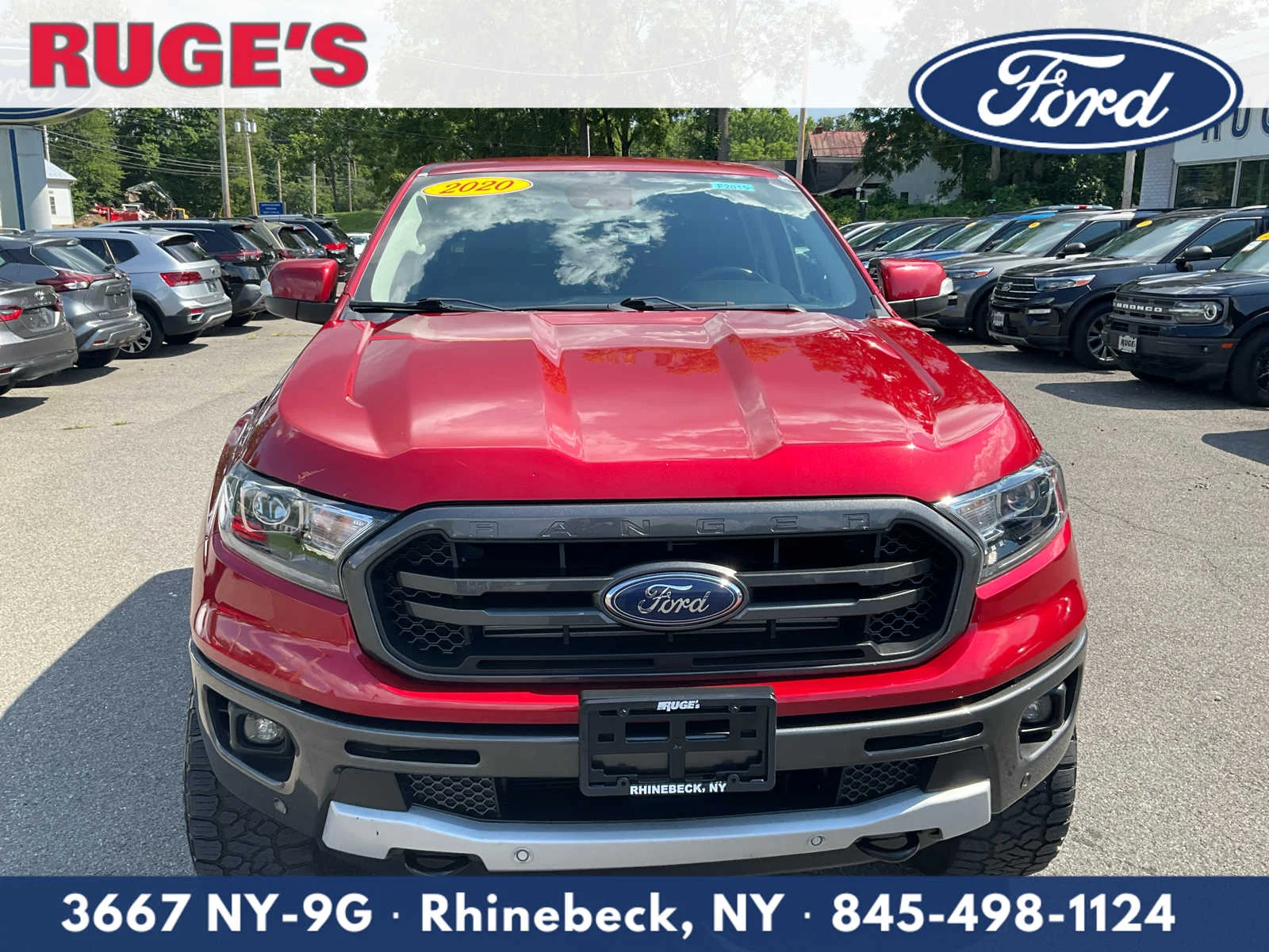 Used 2020 Rapid Red Metallic Tinted Clearcoat Ford LARIAT image 8