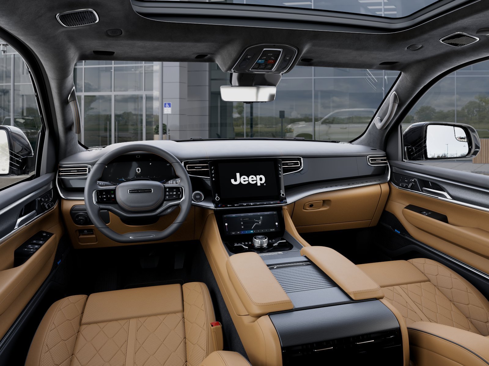 New 2026 Bright White Clear-Coat Exterior Paint Jeep Summit Reserve Black image 40