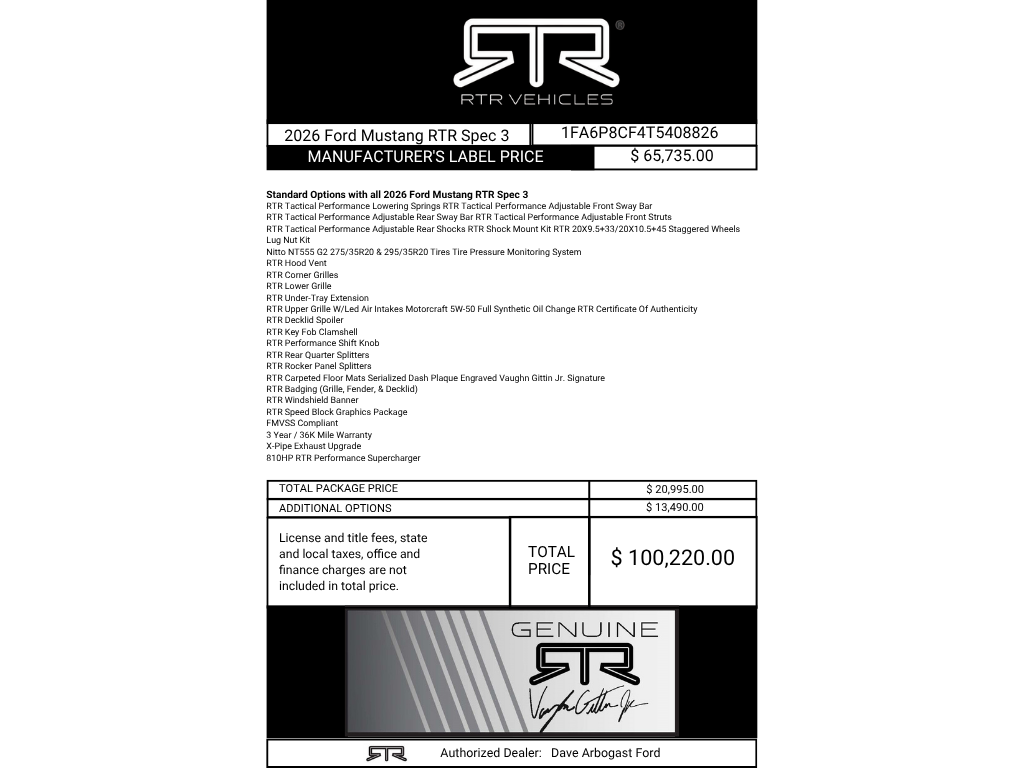 New 2026 Blue Ford GT RTR Spec3 image 32