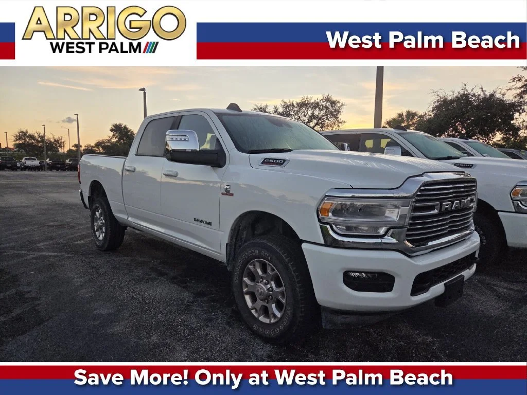 Used 2024 Bright White Clearcoat Ram Laramie image 1