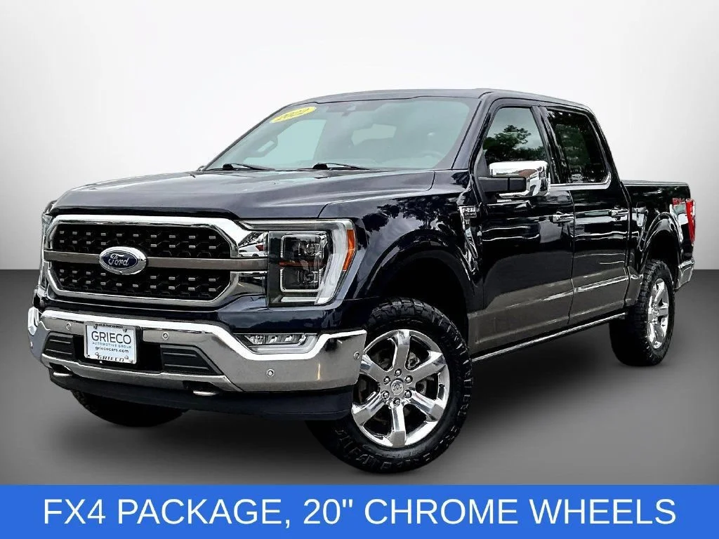 Used 2022 Antimatter Blue Metallic Ford King Ranch image 3