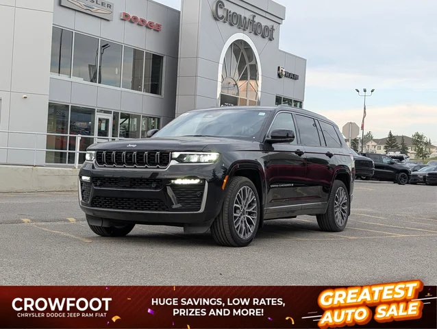 2026 Jeep Grand Cherokee L Summit - - 4x4 - Dual- Pane Panoramic Sunroof - Trailer Tow Pkg - Palermo Leather & More!