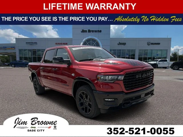New 2026 Molten Red Pearl-Coat Exterior Paint RAM Laramie image 1