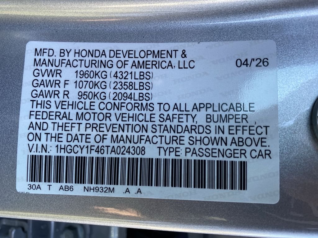 New 2026 Solar Silver Metallic Honda SE image 33