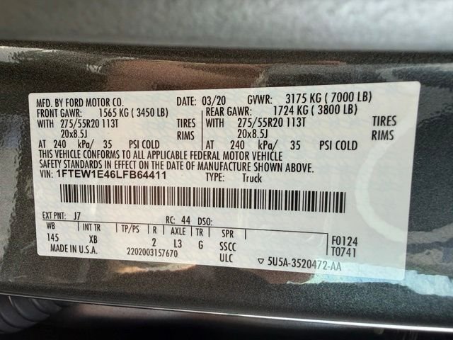 Used 2020 Magnetic Metallic Ford XLT image 45