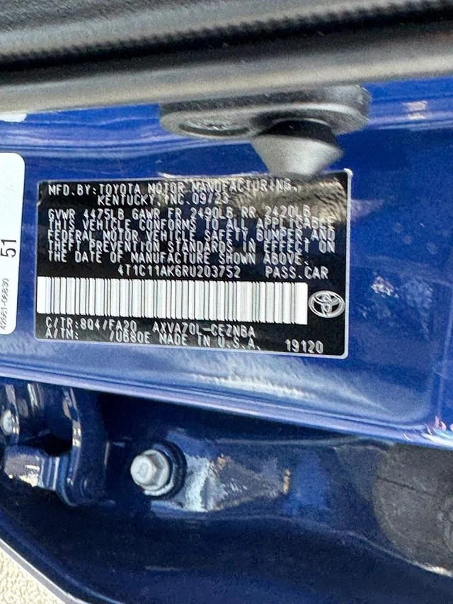 Used 2024 Reservoir Blue Toyota LE image 26
