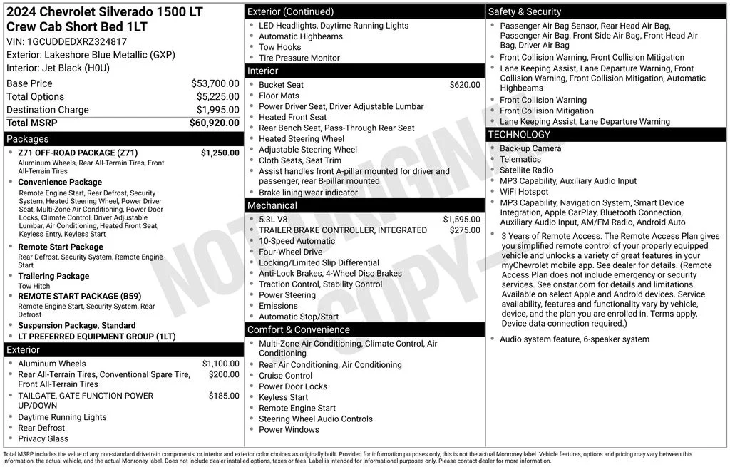 Used 2024 Blue Chevrolet LT image 3