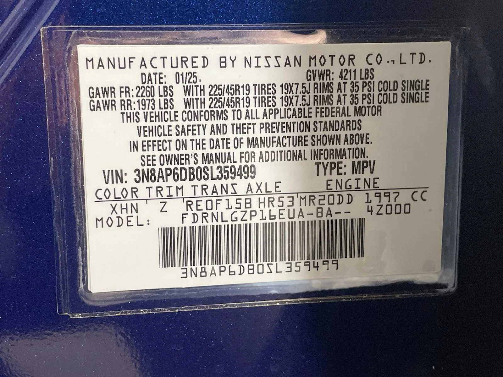 Used 2025 Deep Blue Pearl/Gun Metallic Nissan SR image 27