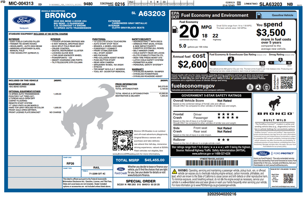 Certified Used 2025 Gray Ford Big Bend image 4