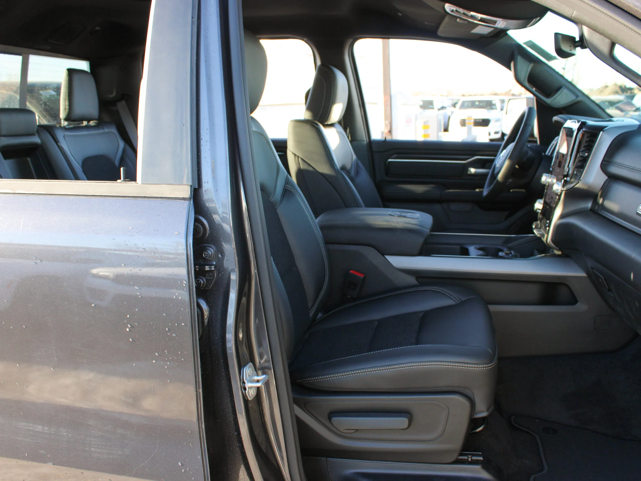 New 2026 Grey RAM Sport* Crew Cab 4x4, 3.5 Inch Lift, 35 Inch Tires, Fuel Wheels, Trigger Industries Mudflaps image 12