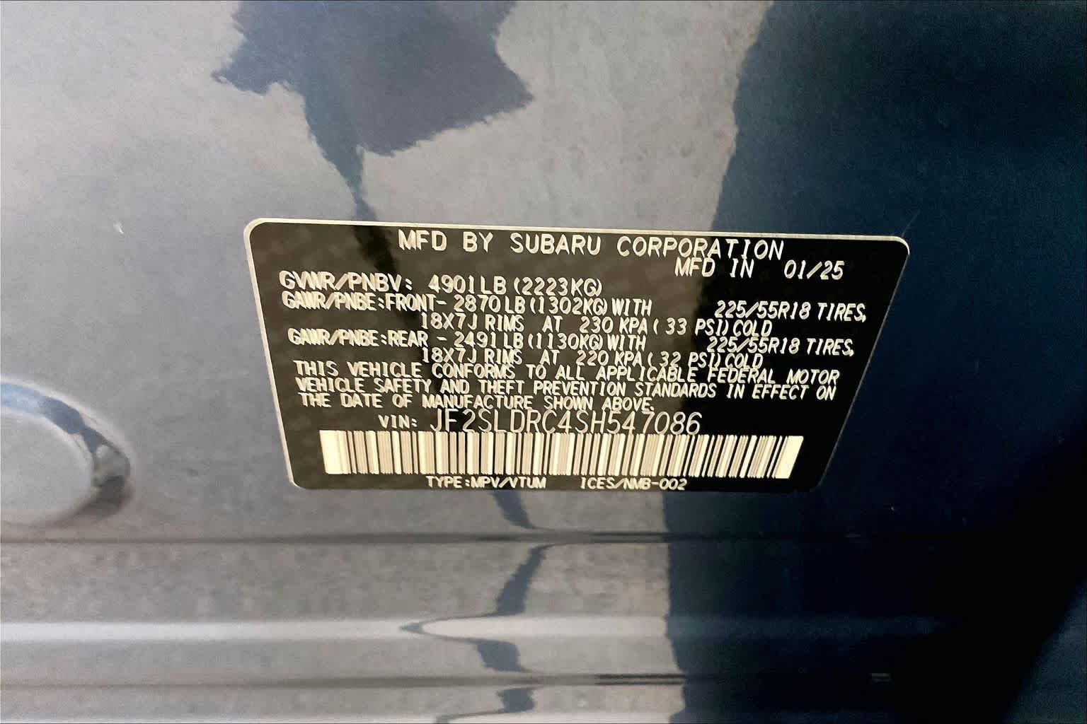 Used 2025 Horizon Blue Pearl Subaru Limited image 36