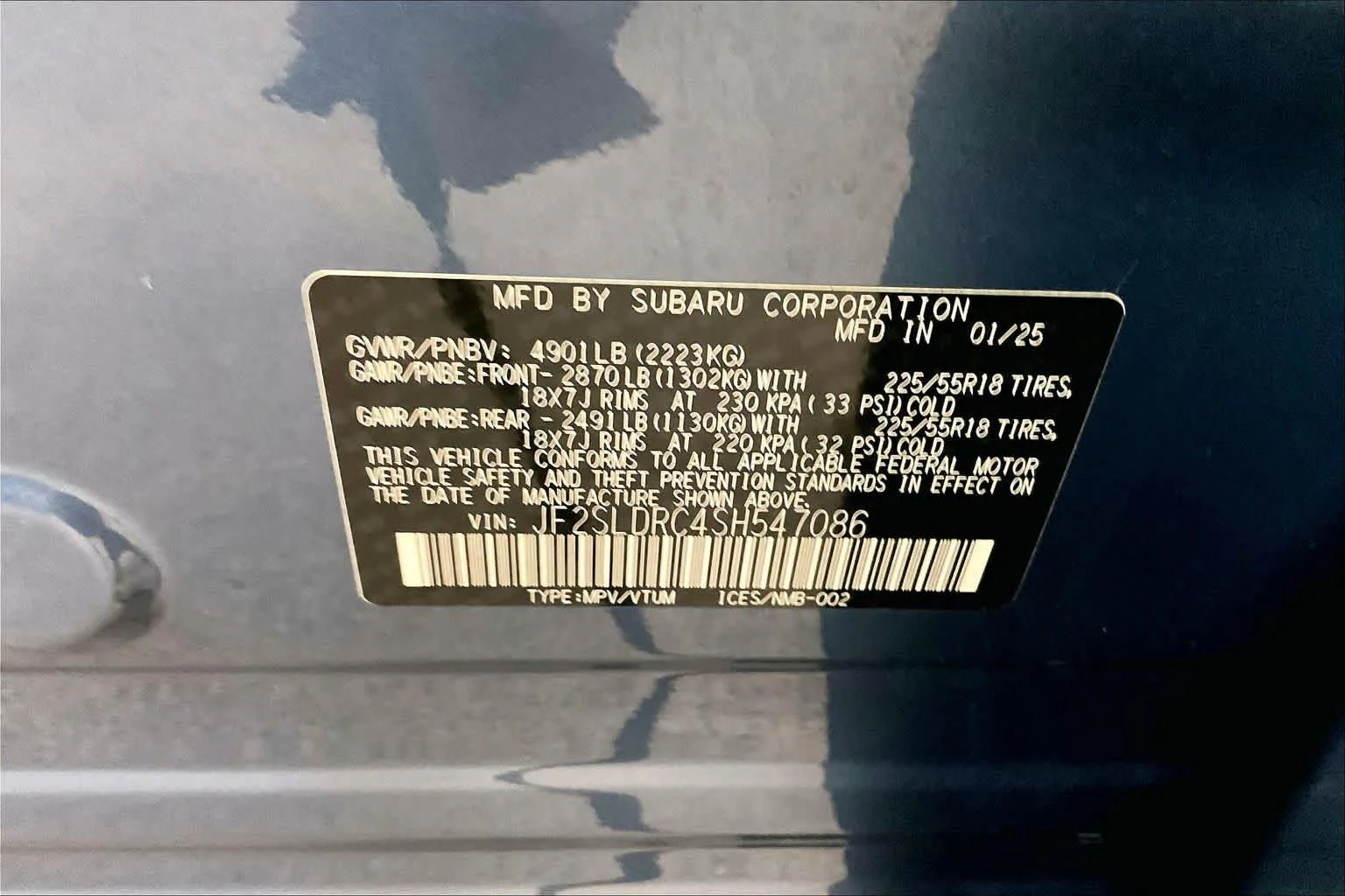 Used 2025 Horizon Blue Pearl Subaru Limited image 37