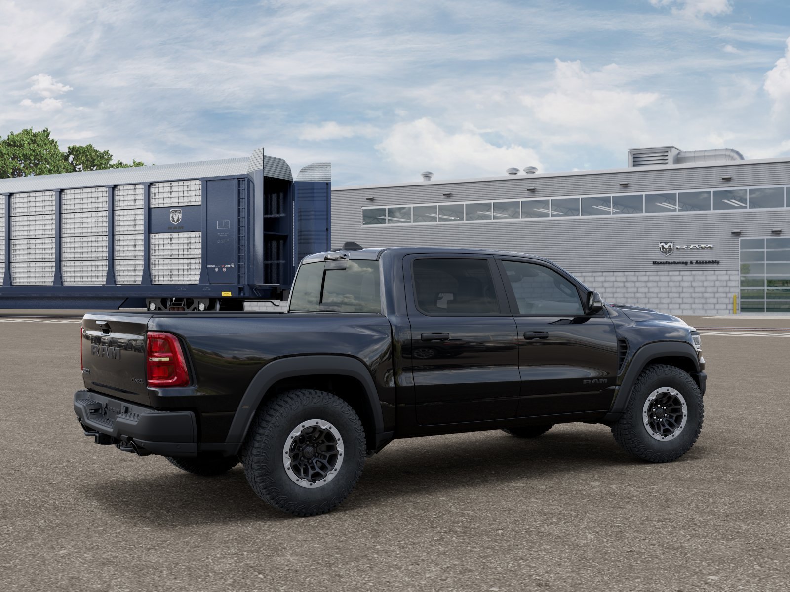 New 2027 Diamond Black Crystal Pearl-Coat Exterior Paint RAM RHO image 2