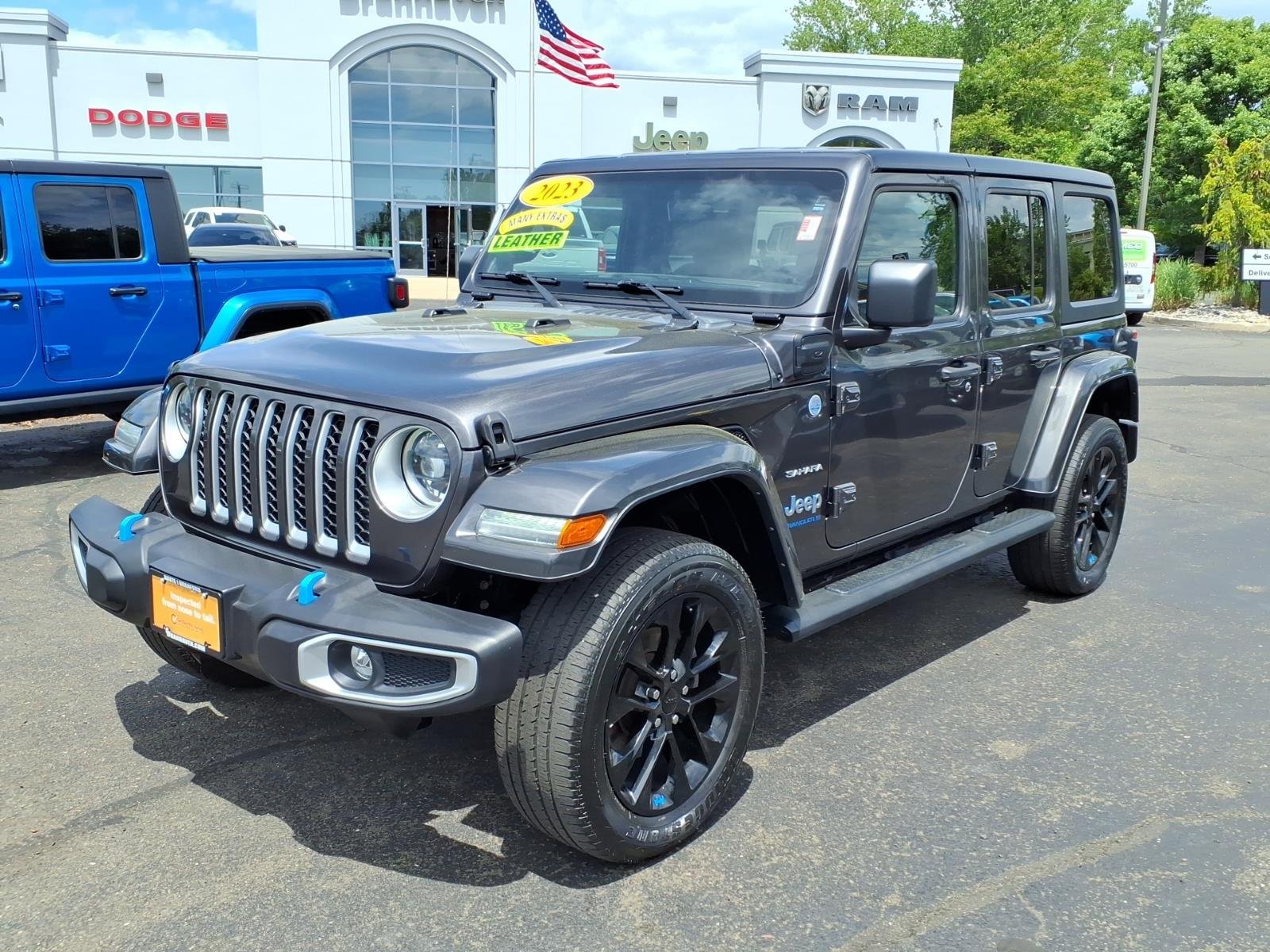 Certified Used 2023 Gray Jeep Sahara 4xe image 3