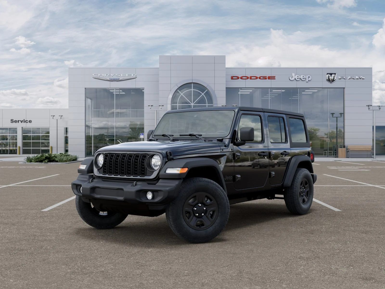 New 2026 Black Clearcoat Jeep Sport image 1