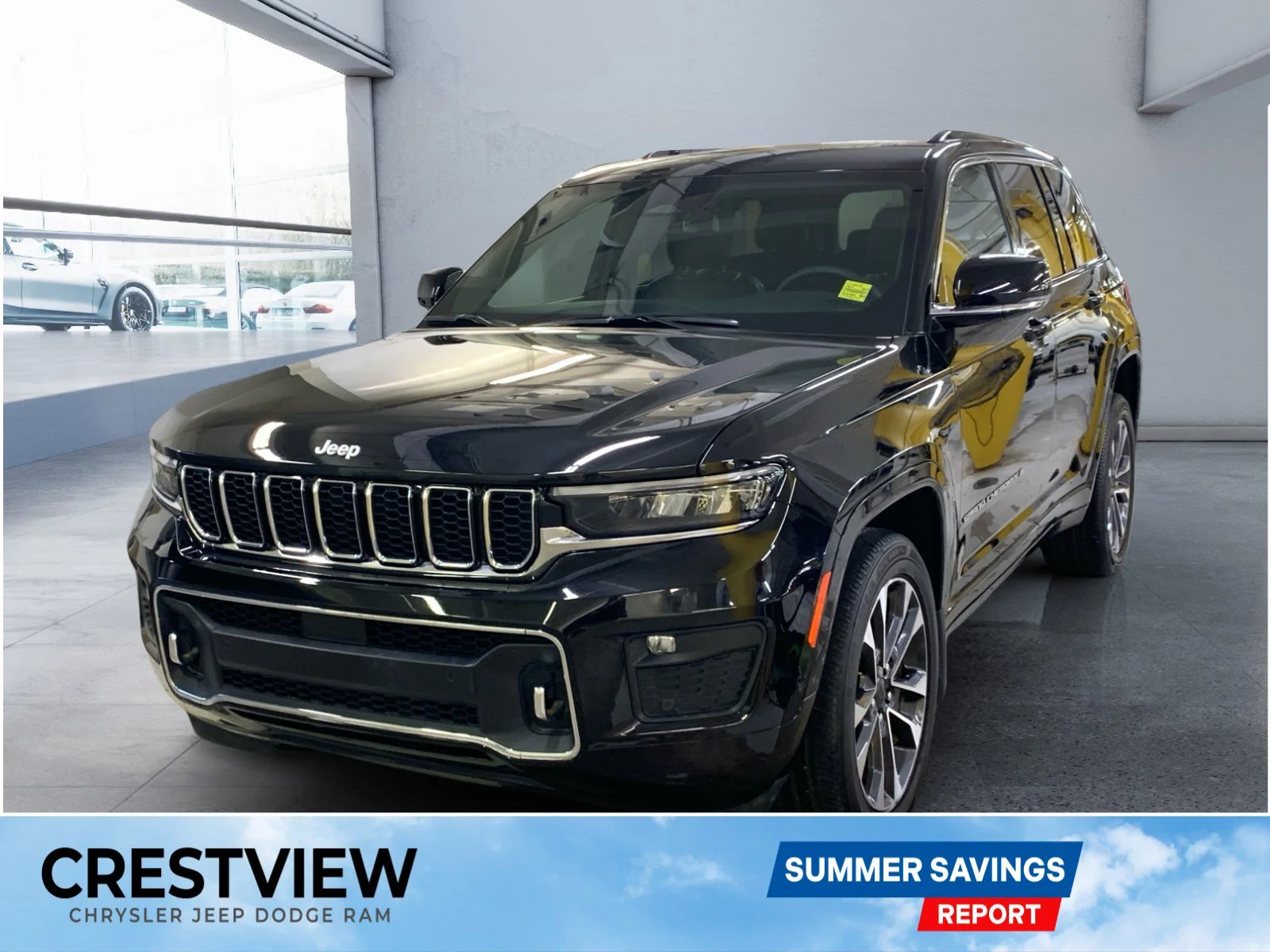 Used 2025 Diamond Black Crystal Pearl Jeep Overland image 1