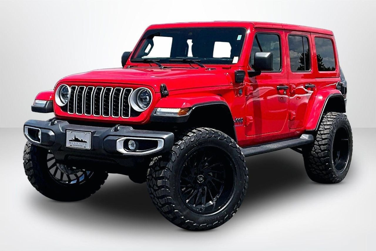 Used 2025 Firecracker Red Clearcoat Jeep Sahara 4xe image 3