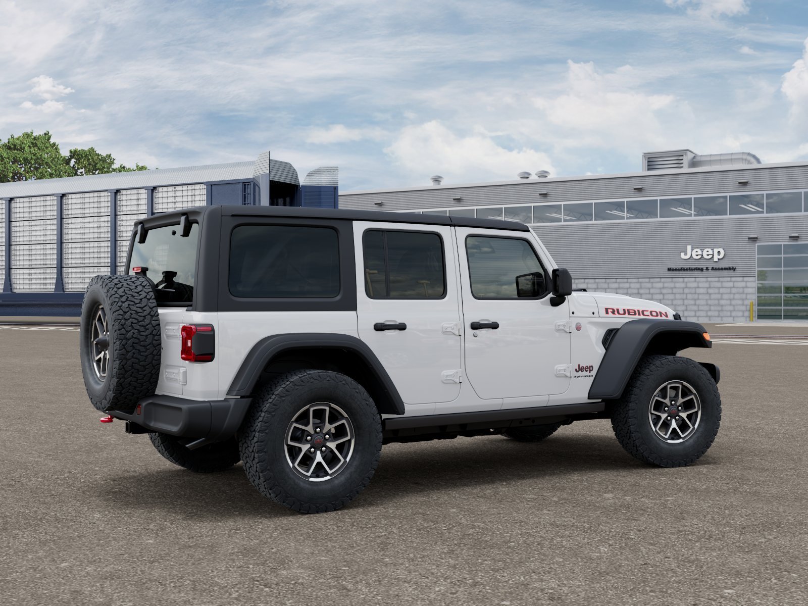 New 2026 Bright White Clear-Coat Exterior Paint Jeep Rubicon image 2