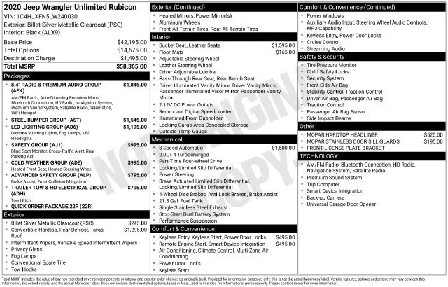 Used 2020 Silver Jeep Rubicon image 7