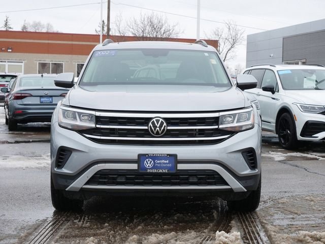 Certified 2022 Volkswagen Atlas SE w/Tech with VIN 1V2KR2CA9NC525531 for sale in Inver Grove Heights, Minnesota