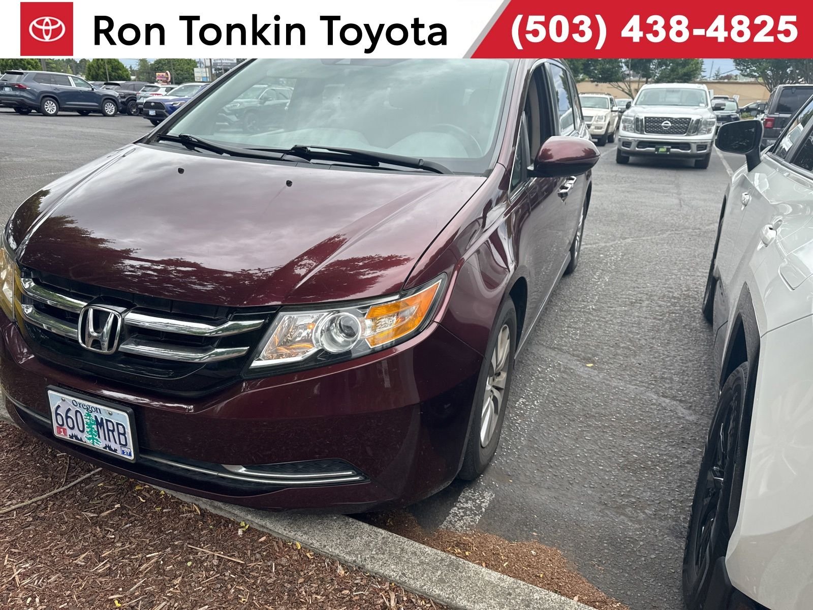 Used 2015 Dark Cherry Pearl Honda EX-L image 1