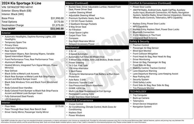 Certified Used 2024 Black Kia X-Line image 31