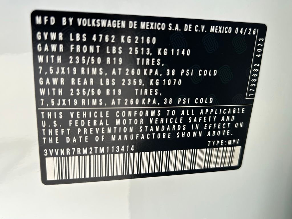 New 2026 White Volkswagen 2.0T SE image 51