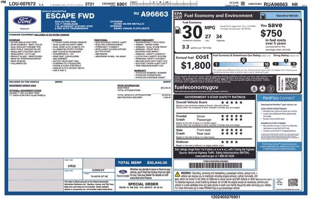 Used 2024 Silver Metallic Ford Active image 32