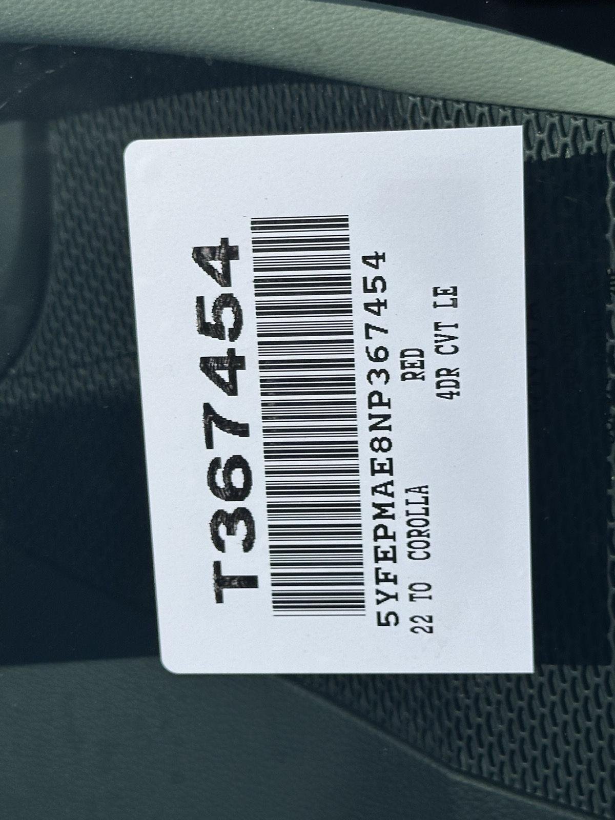 Used 2022 Ruby Flare Pearl Toyota LE image 14