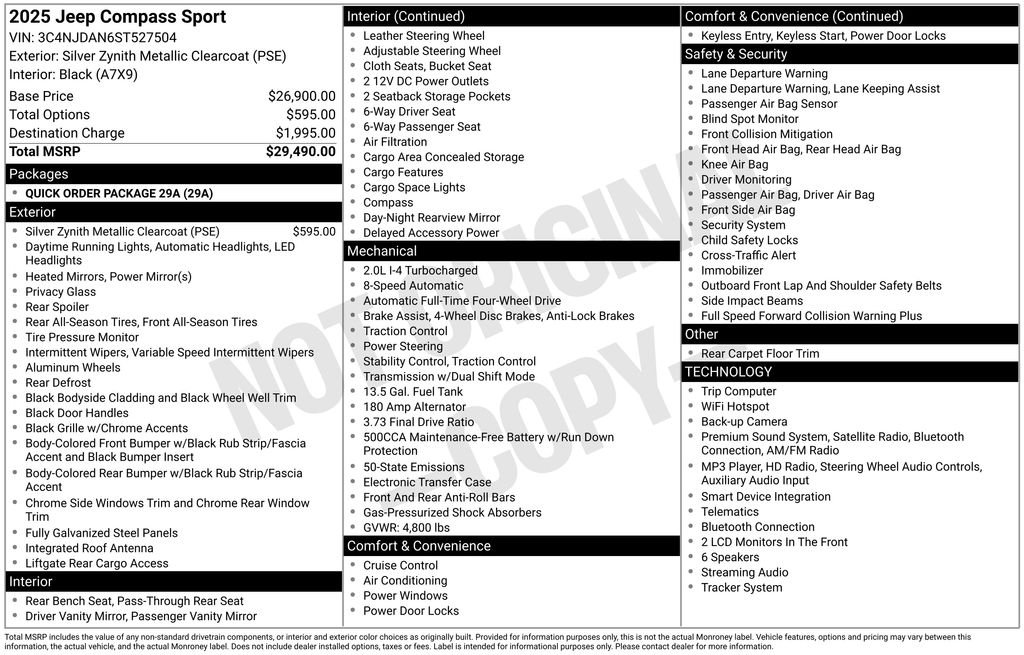Used 2025 Silver Jeep Sport image 31
