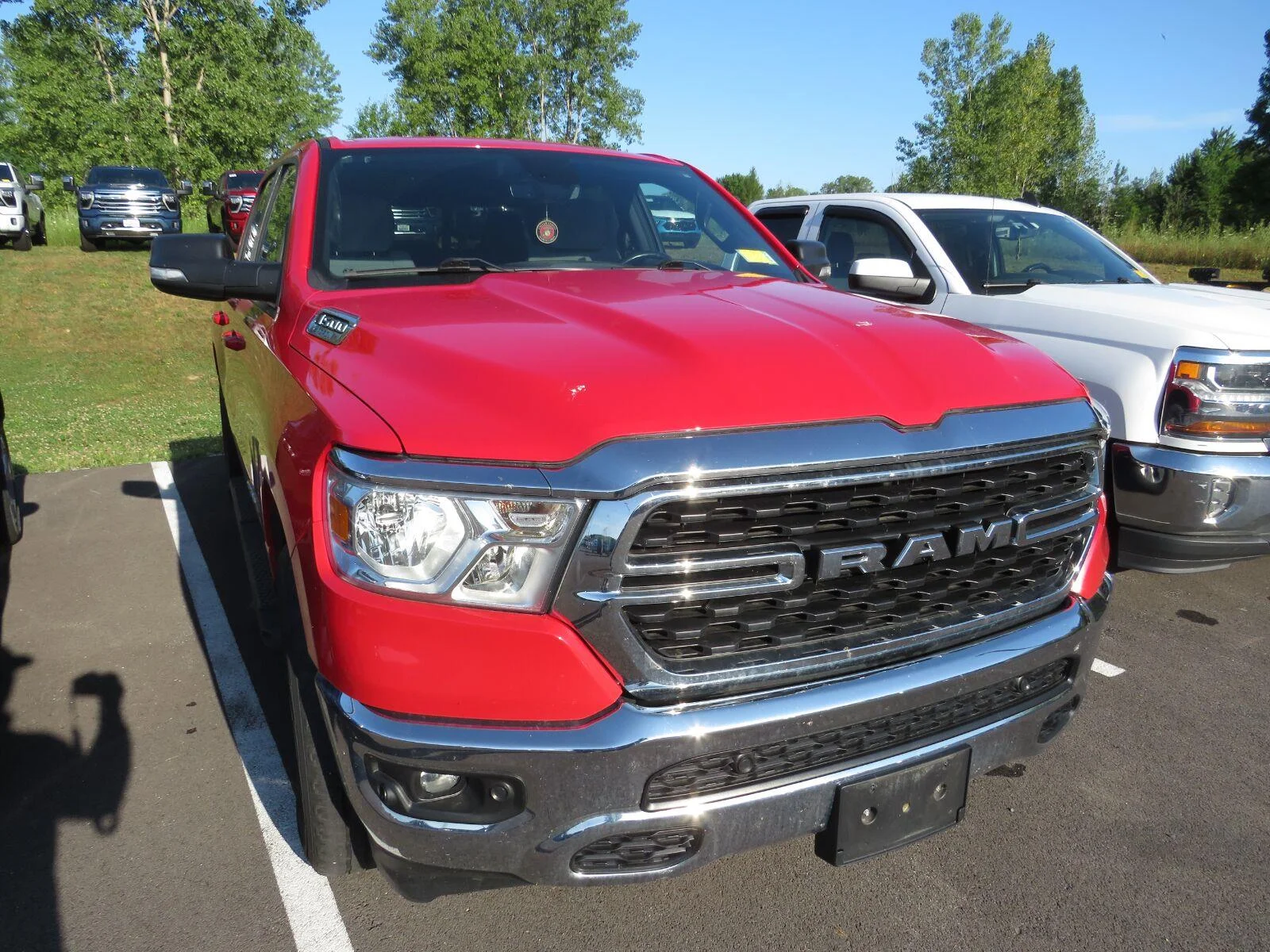 Used 2022 Flame Red Clearcoat Ram Big Horn image 3