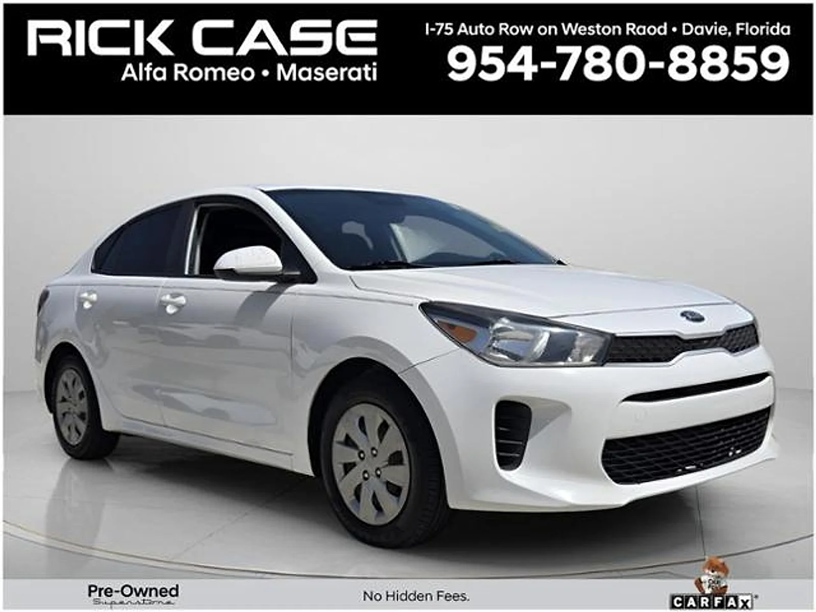 Used 2019 Clear White Kia S image 1