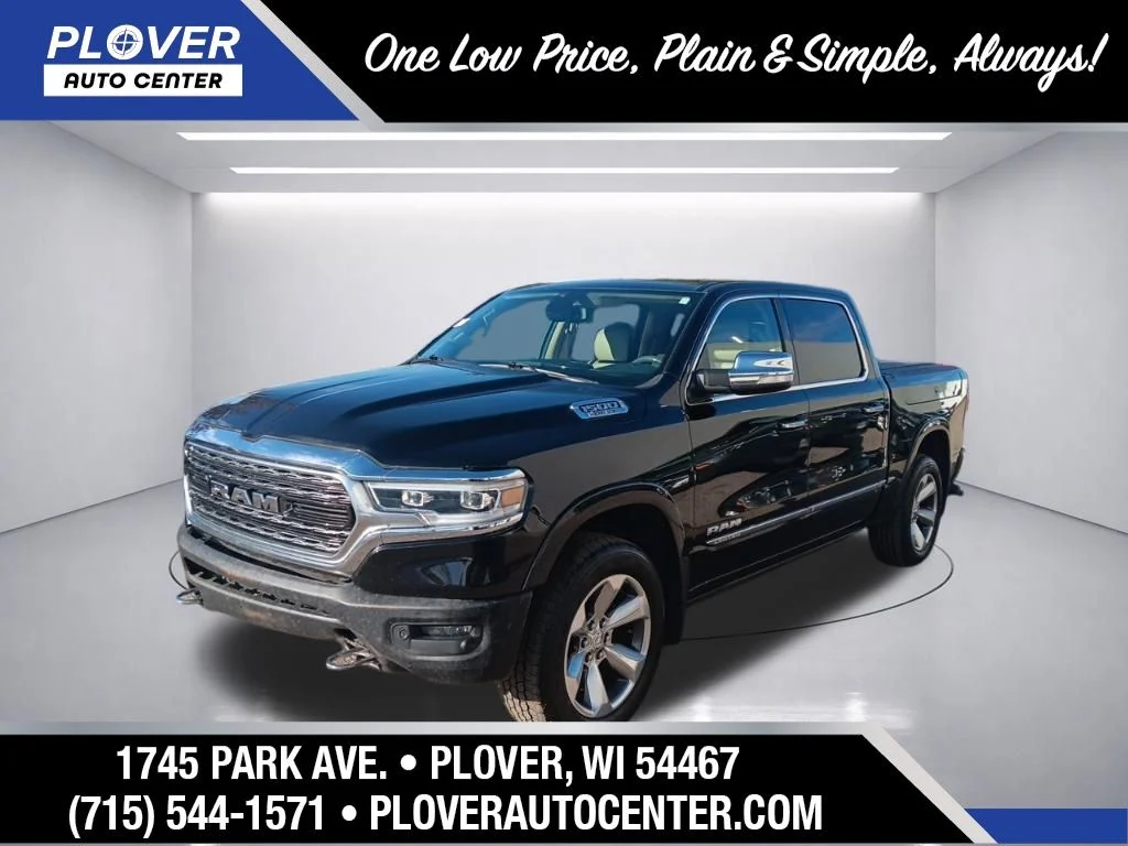 Used 2019 Diamond Black Crystal Pearlcoat Ram Limited image 1