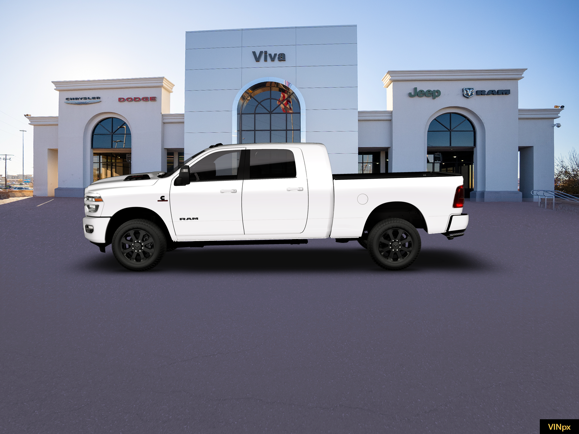 New 2026 Bright White Clear-Coat Exterior Paint RAM Laramie image 14