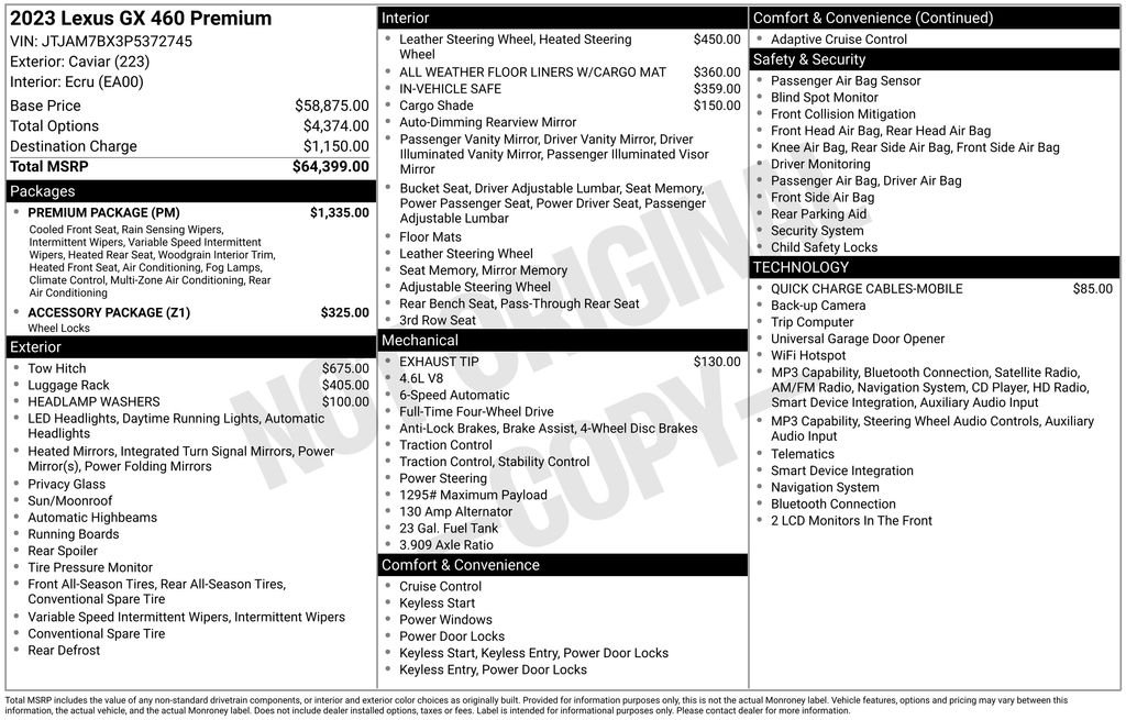 Used 2023 Black Lexus 460 image 6