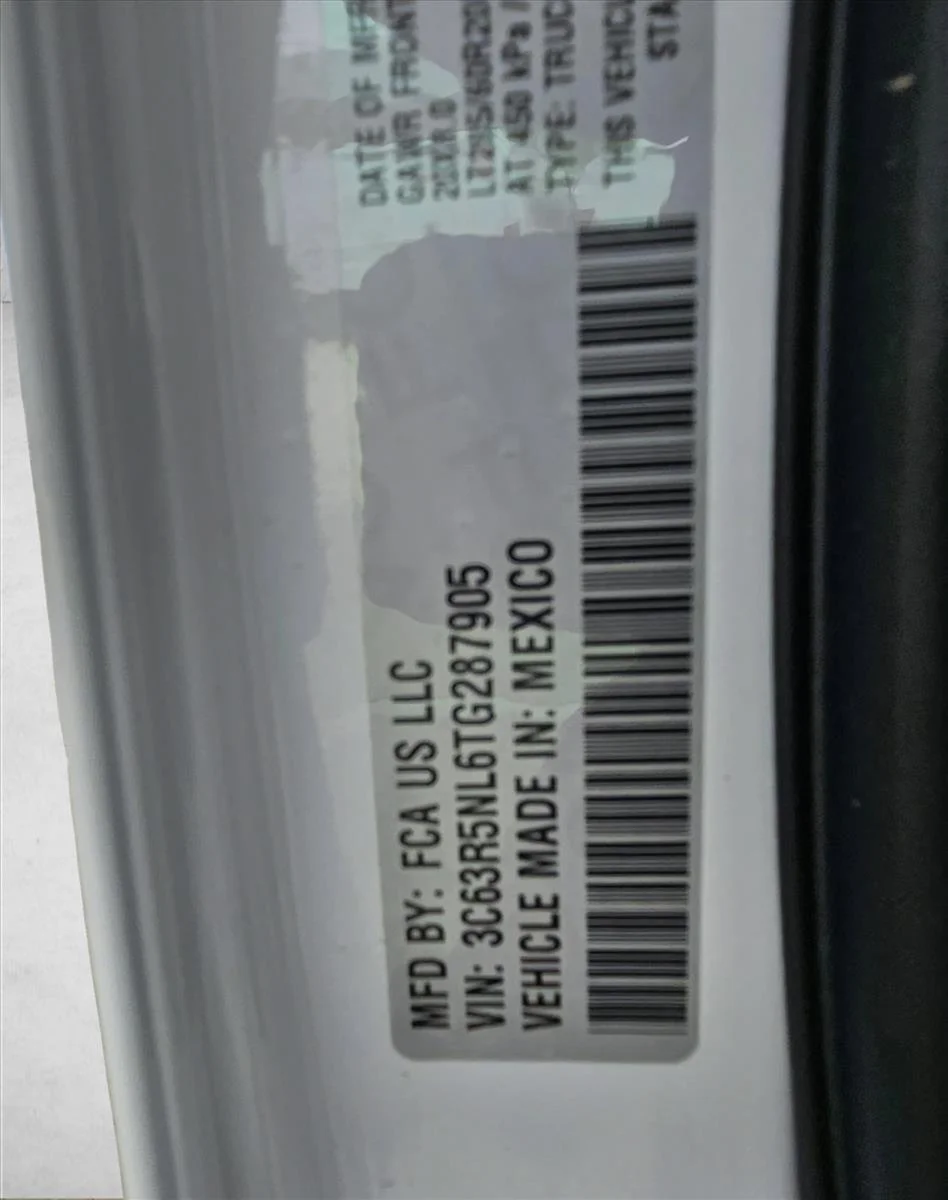 New 2026 Bright White Clear-Coat Exterior Paint RAM Laramie image 16