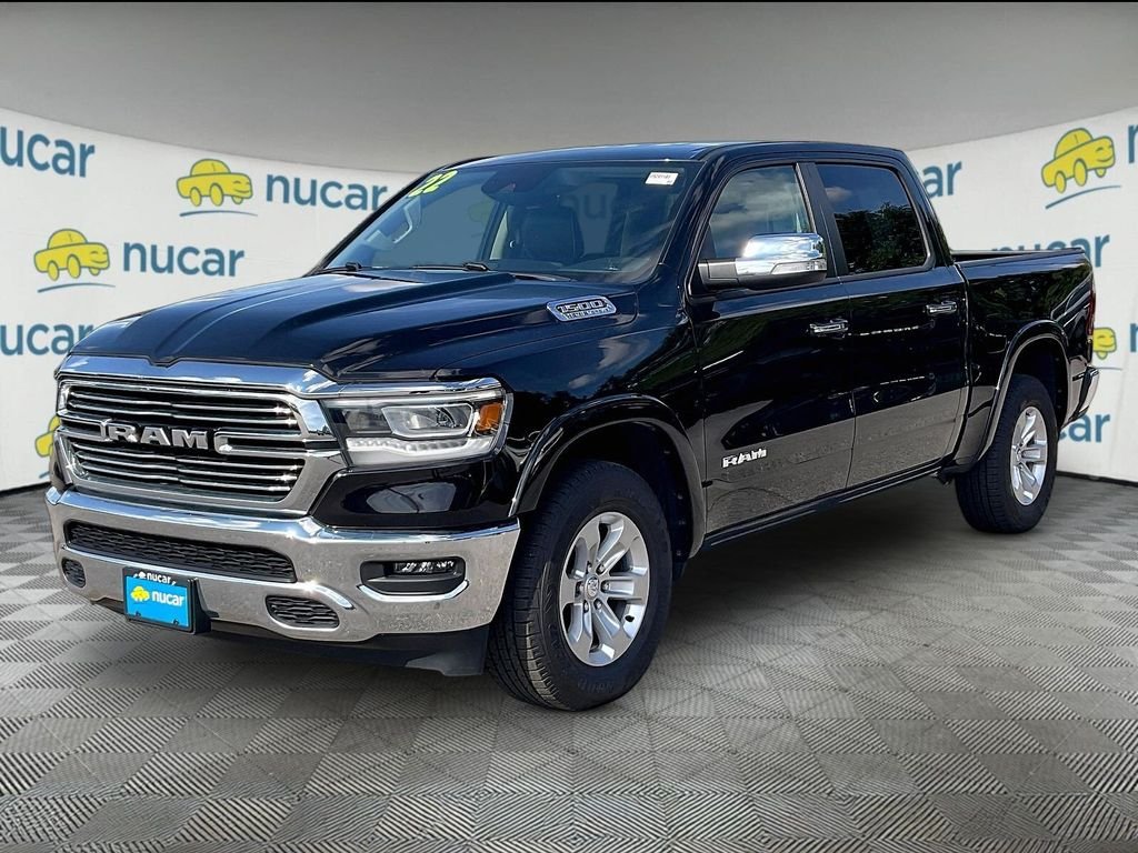Used 2022 Diamond Black Crystal Pearlcoat Ram Laramie image 3