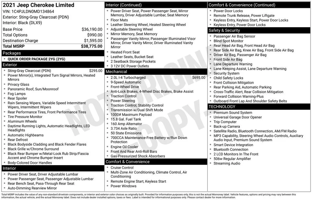 Used 2021 Gray Jeep Limited image 41