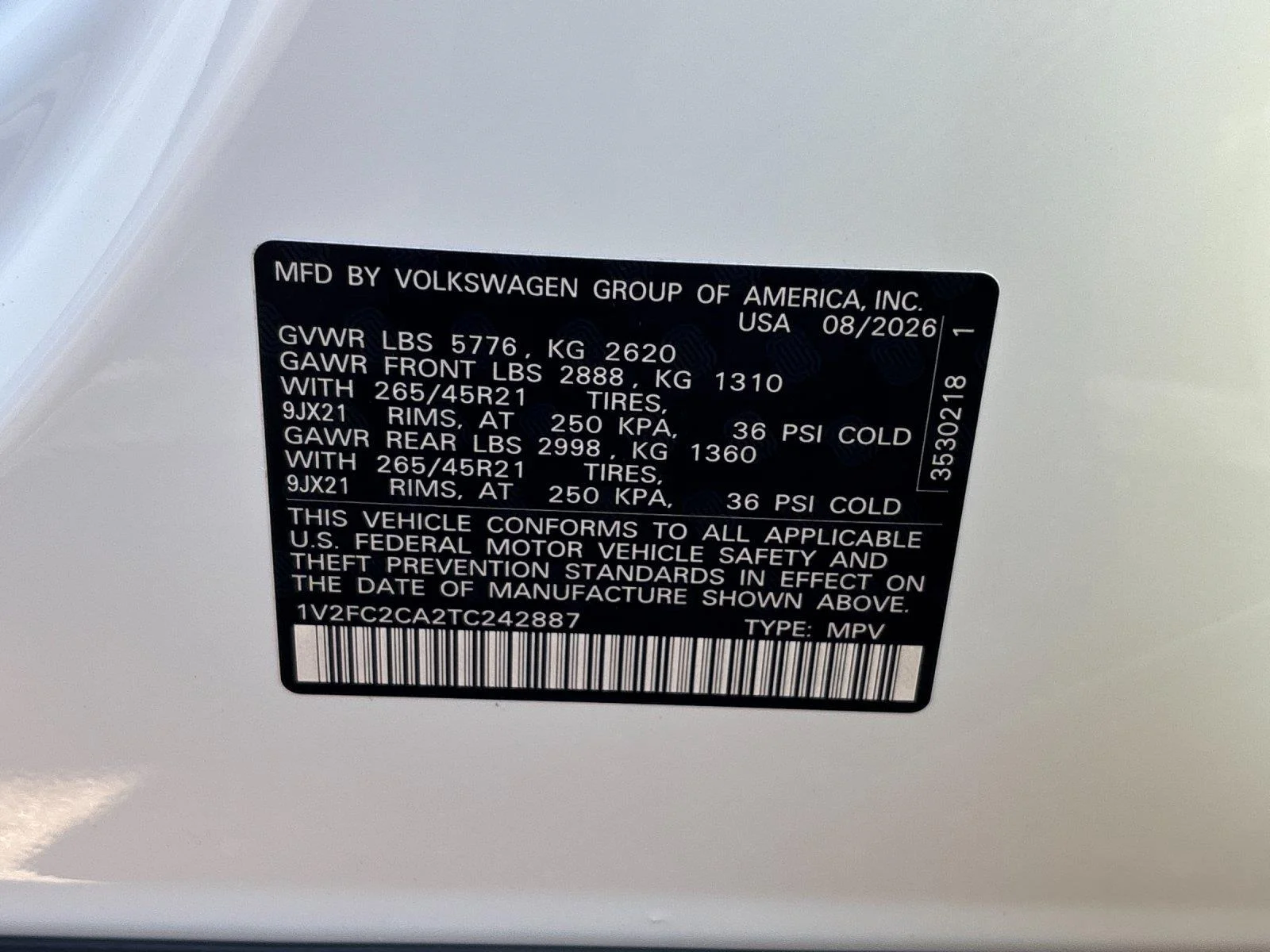 New 2026 Opal White Pearl Volkswagen 2.0T SEL Premium R-Line image 11